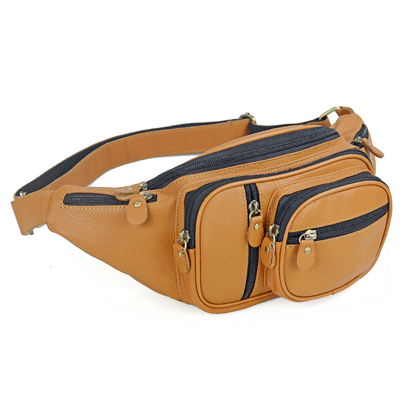 Men Accessories For Travel - Erkekler hakiki deri bel paketleri erkek