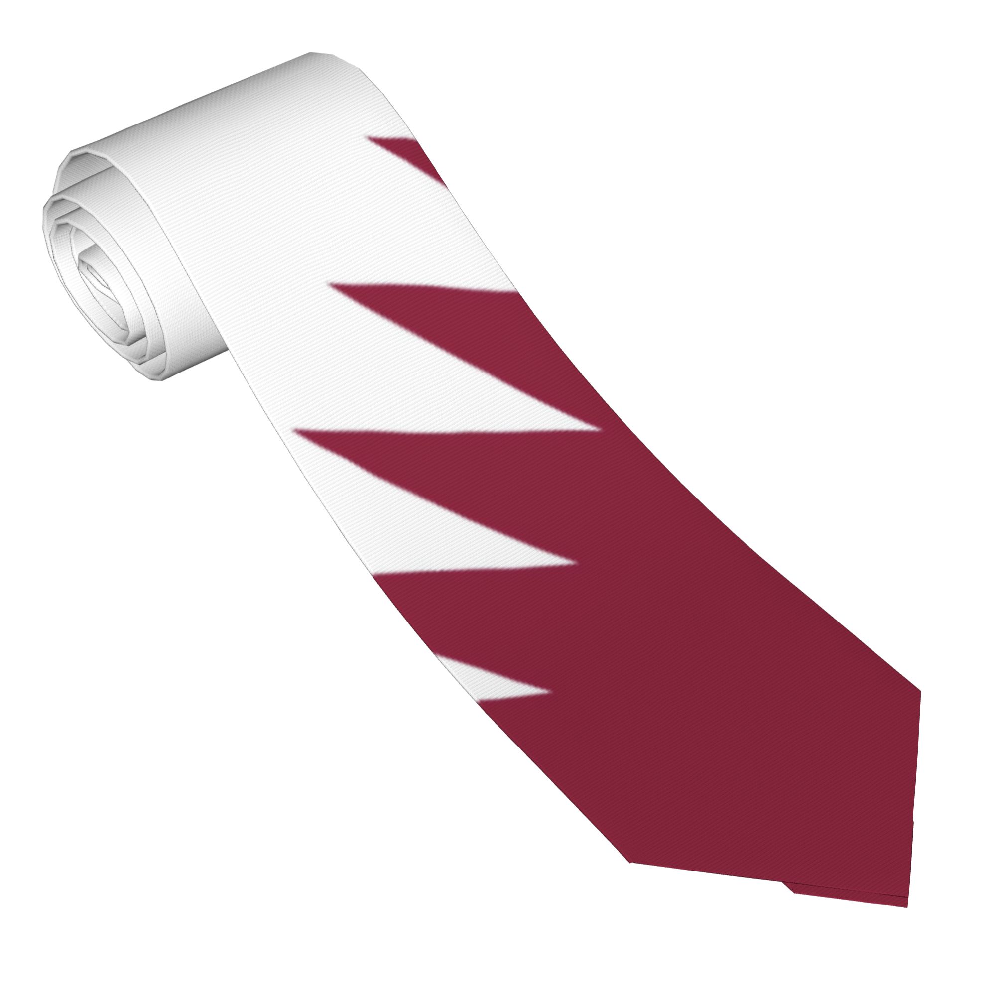 Men Accessories Qatar - Erkek Kravat Katar Bayrağı Amblemi Boyun