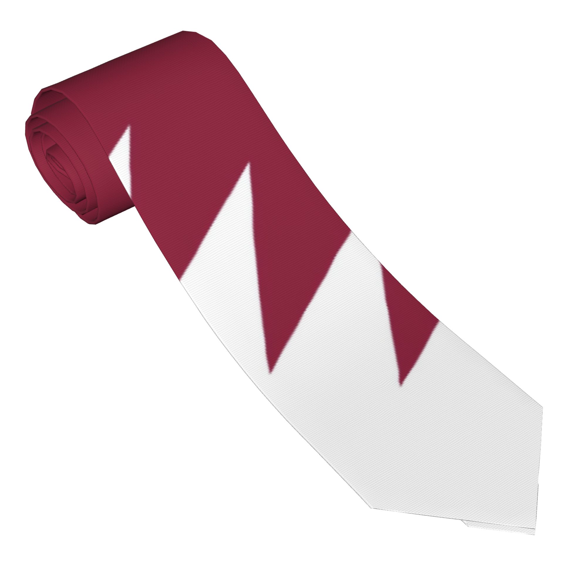Men Accessories Qatar - Katar Bayrağı Amblemi Kravat Düğün Parti