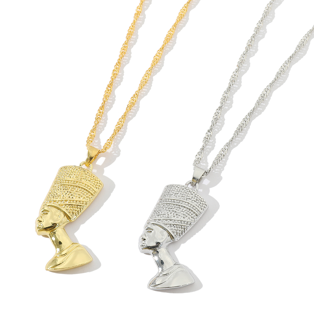 Men Accessories All - Anniyo Mısır Kraliçesi Nefertiti Kolye Kolye