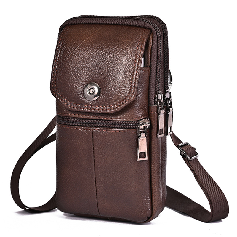 Men Accessories For Travel - Erkek askılı çanta inek derisi deri