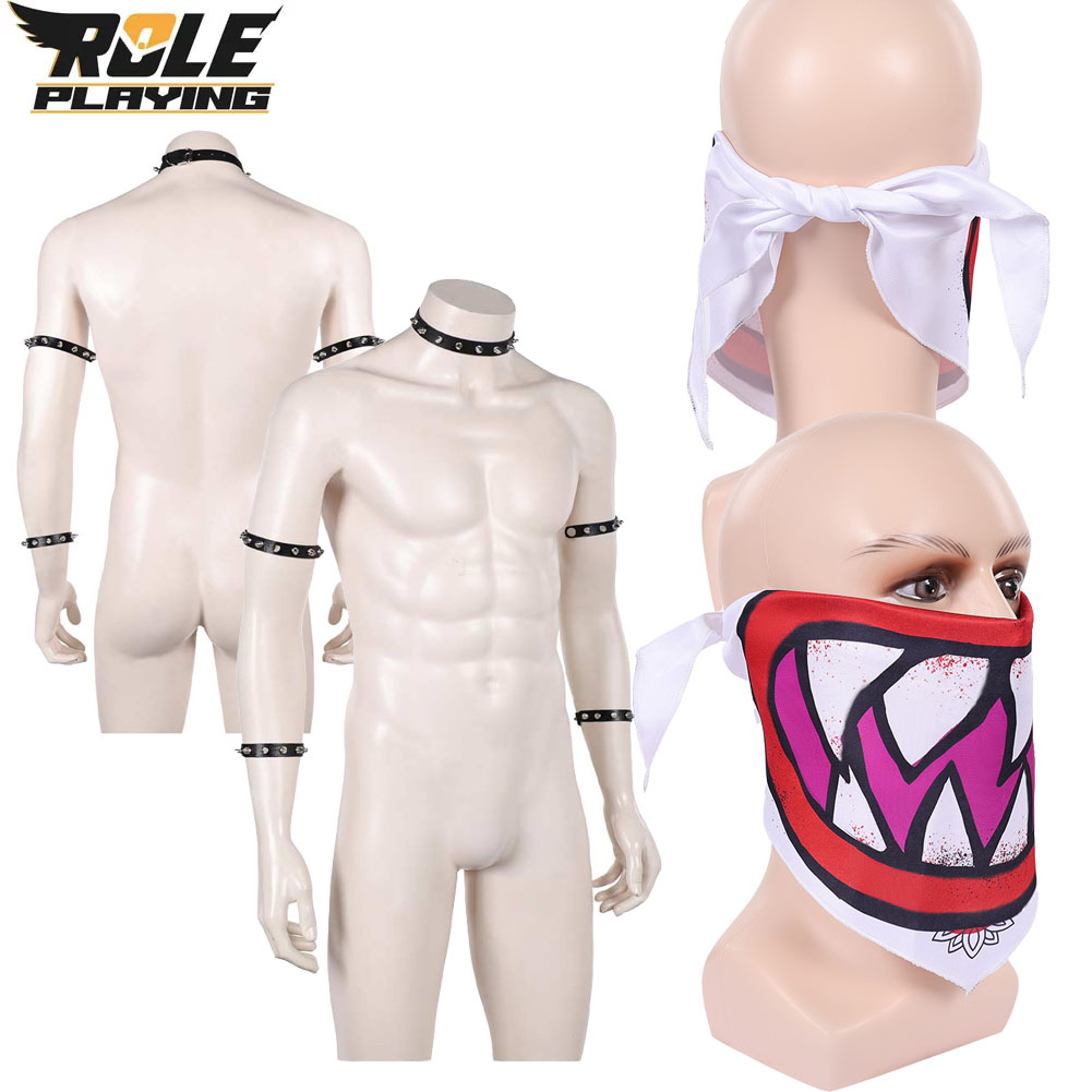 Men Accessories Wrist - Bowser Jr Cosplay Eşarp Maskesi Bilezik
