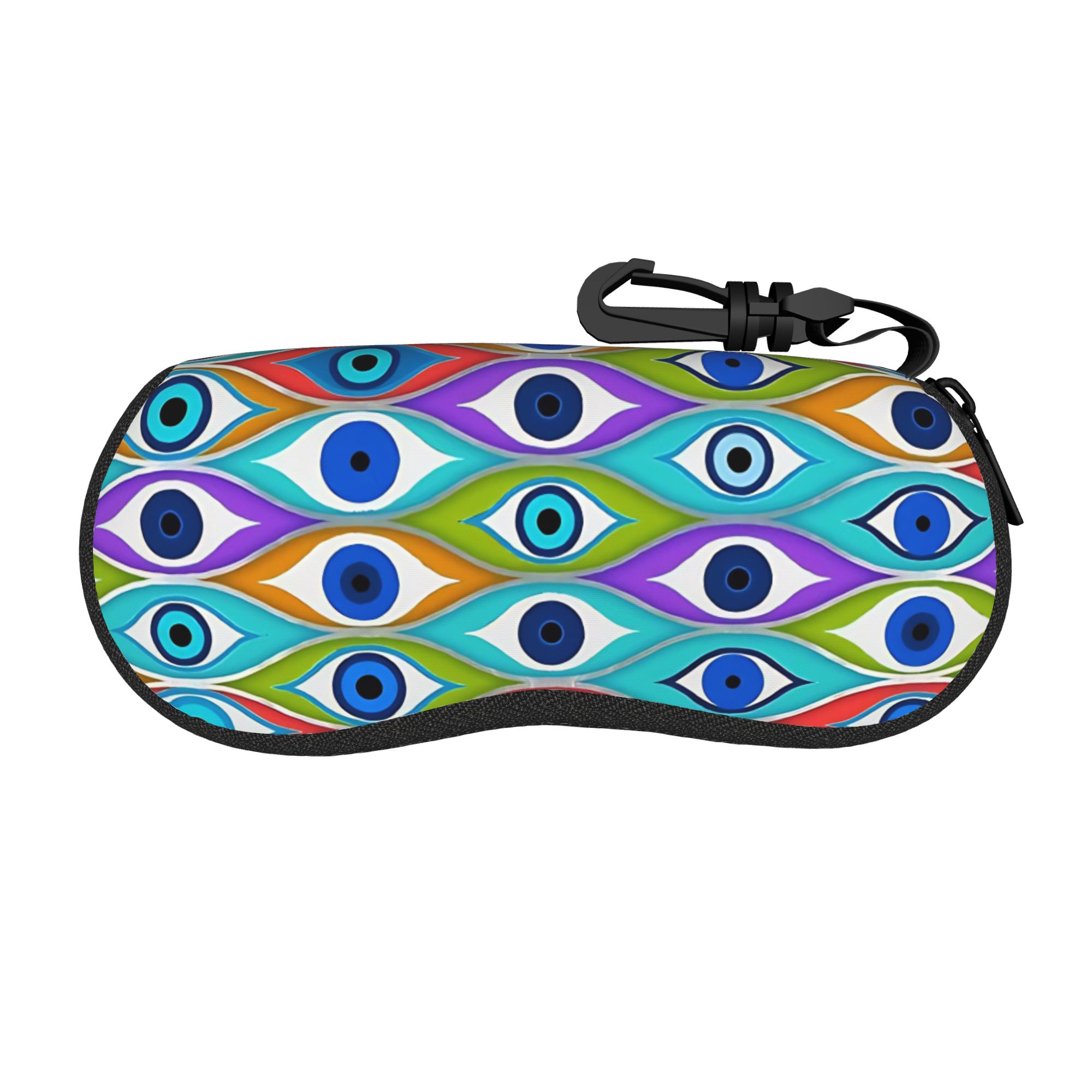 Men Accessories Evil Eye - Renkli Nazar Koruma Desenli Gözlük Kılıfı