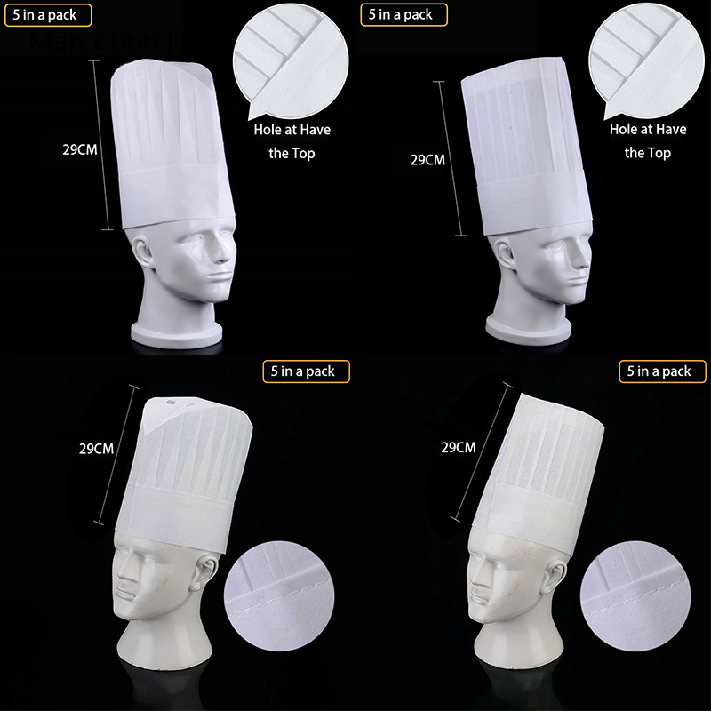 Men Accessories Shop - 5/10 adet restoran mutfak şapkası suşi