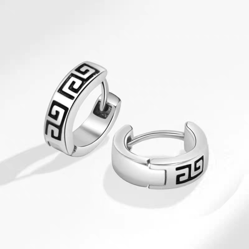 Men'S Accessories High End - Kore Tarzı Moda Gümüş Küpeler Basit
