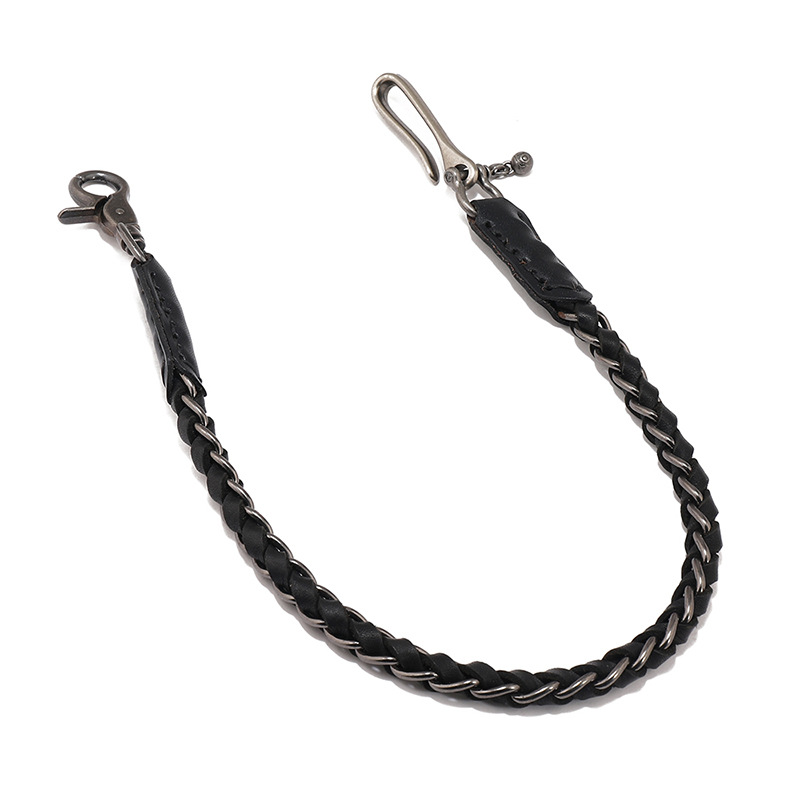 Men Accessories Pk - Erkekler Punk Tarzı Hakiki Deri Biker