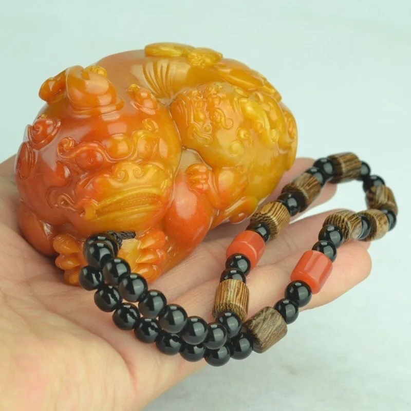 Men Accessories Wrist - Doğal Huang Longyu Pixiu kolye kolye