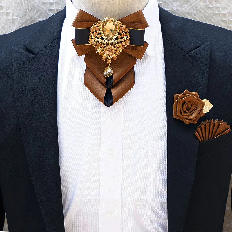 Lüks elmas taklidi papyon broş - Men'S Accessories High End incelemesi ve fiyatı