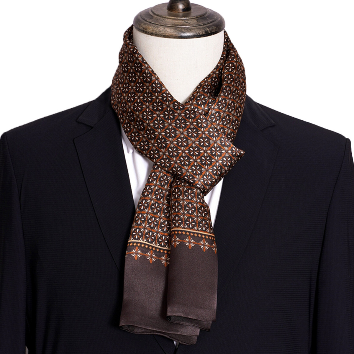 Yeni Erkek Şeritli İpek Eşarp  - Men Accessories For Travel incelemesi ve fiyatı