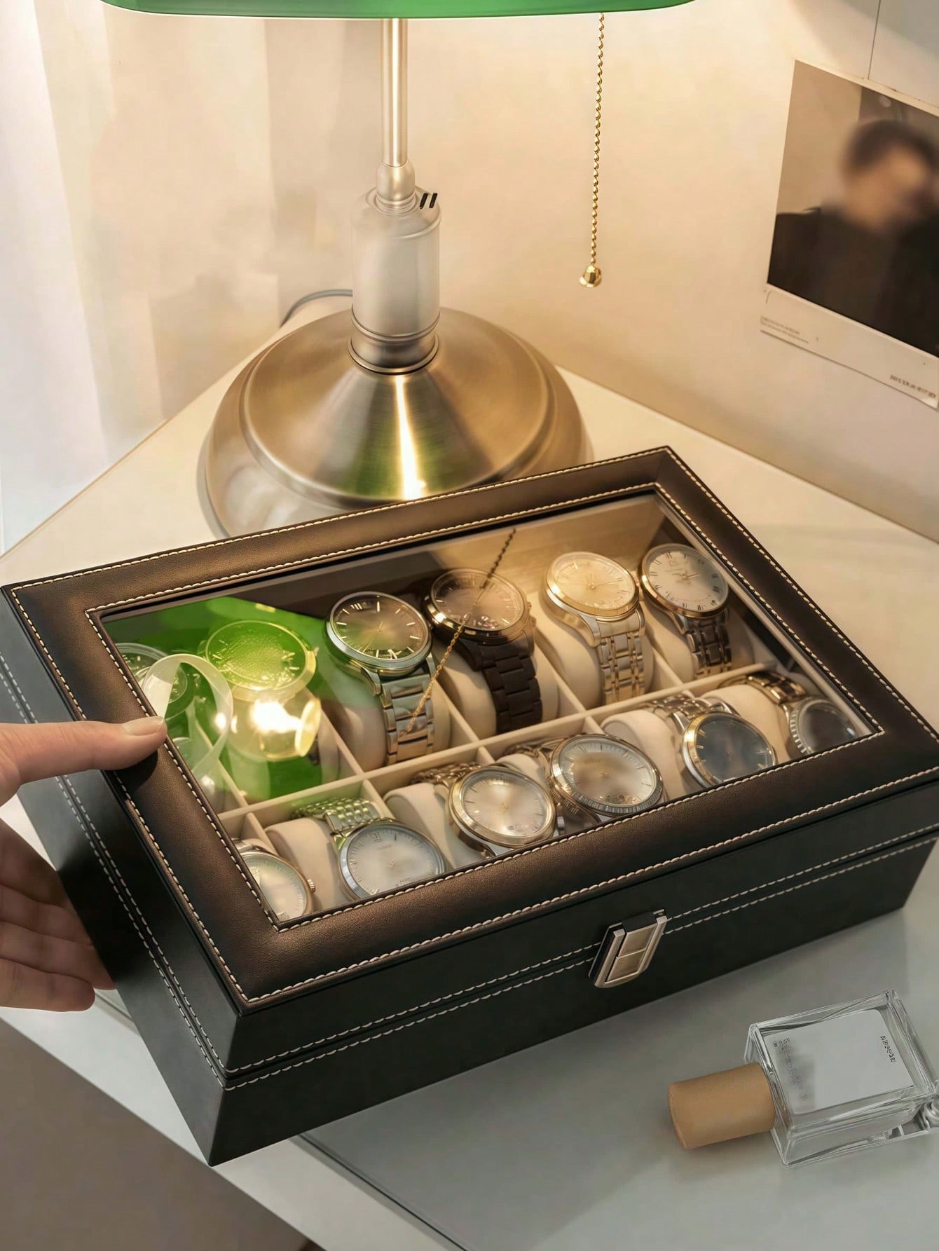 Kilitli Deri Saat Kutusu, Büyü - Men Accessories Box incelemesi ve fiyatı
