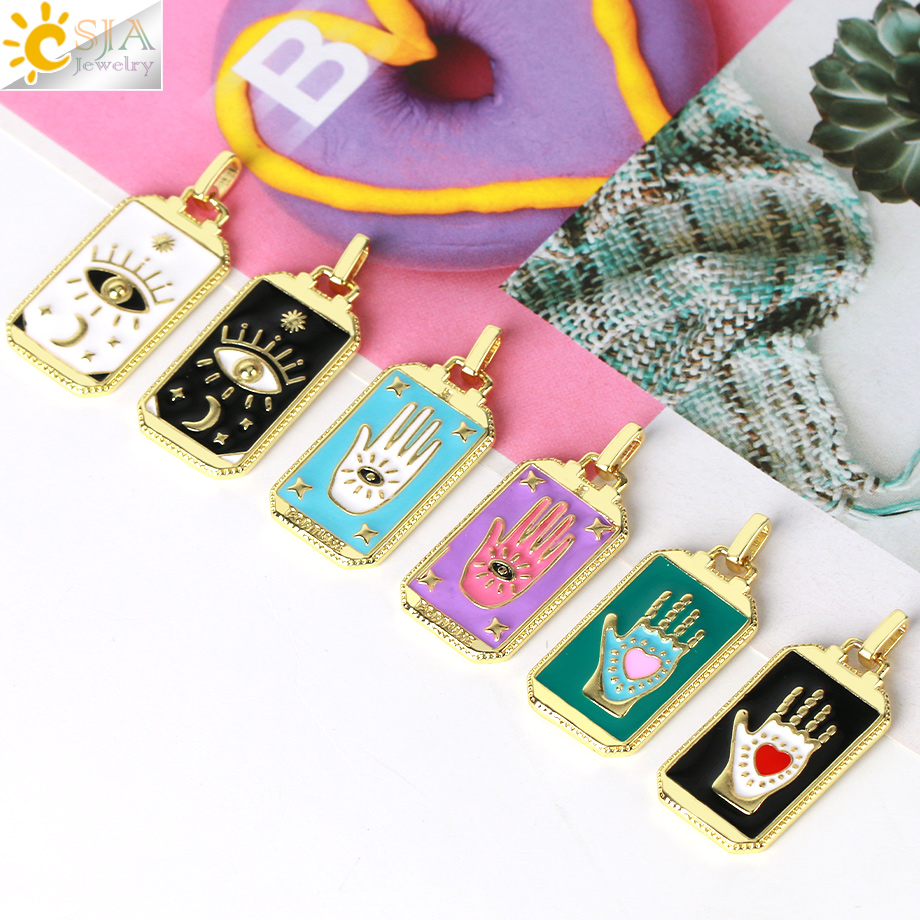 Emaye Tarot kartları kolye kol - Men Accessories Evil Eye incelemesi ve fiyatı