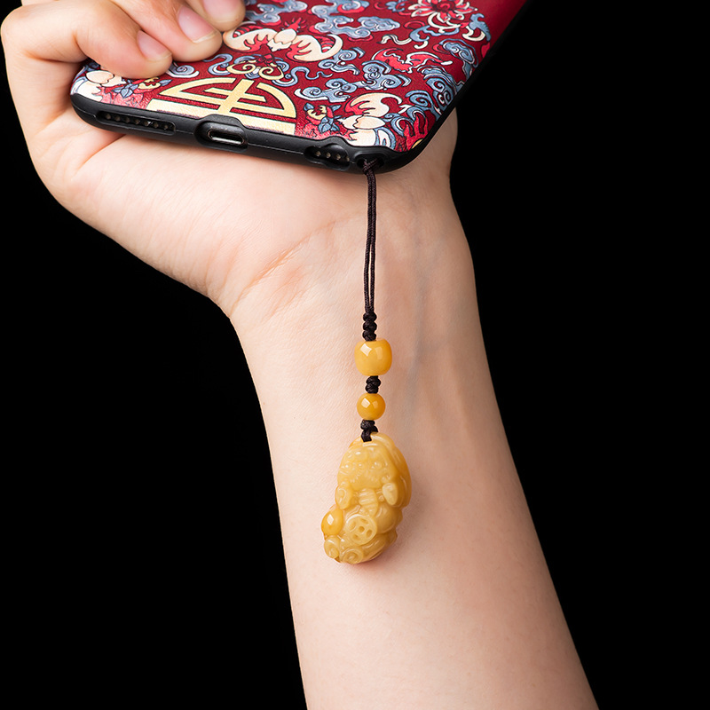 Klasik Doğal Yeşim Sarı Anahta - Men Accessories Ethnic incelemesi ve fiyatı