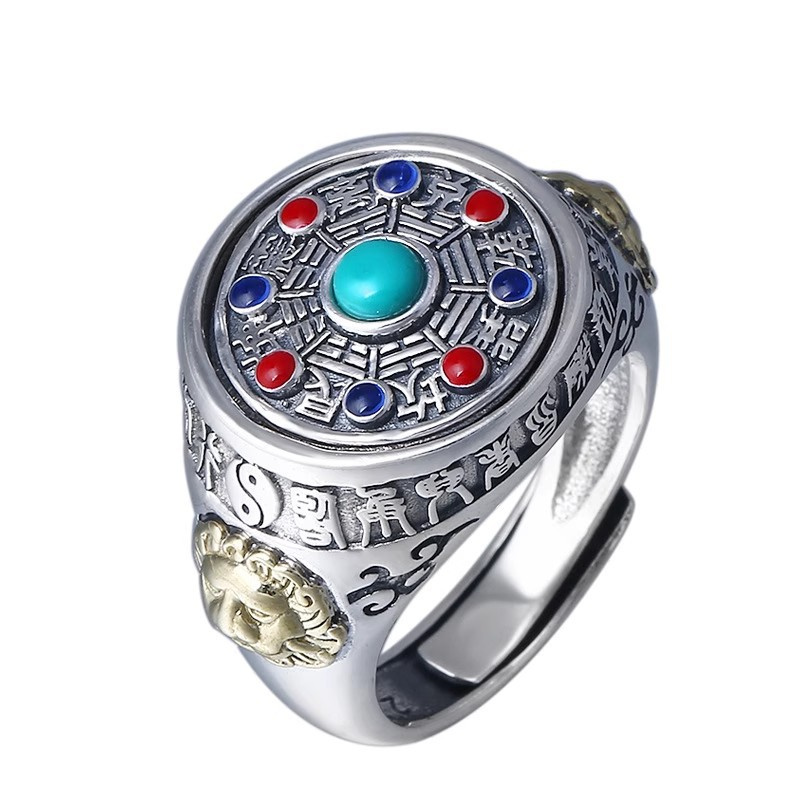 Etnik Tarzı Renkli Emaye Yüzük - Men Accessories Ethnic incelemesi ve fiyatı