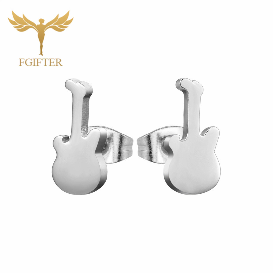 12 çift müzik gitar küpe adam  - Men Accessories Store incelemesi ve fiyatı